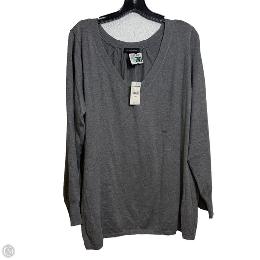 Sweater By Lane Bryant In Grey, Size: 1x