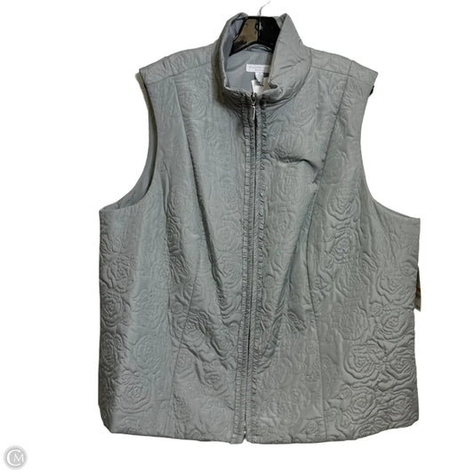 Vest Puffer & Quilted By Charter Club In Grey, Size: 3x
