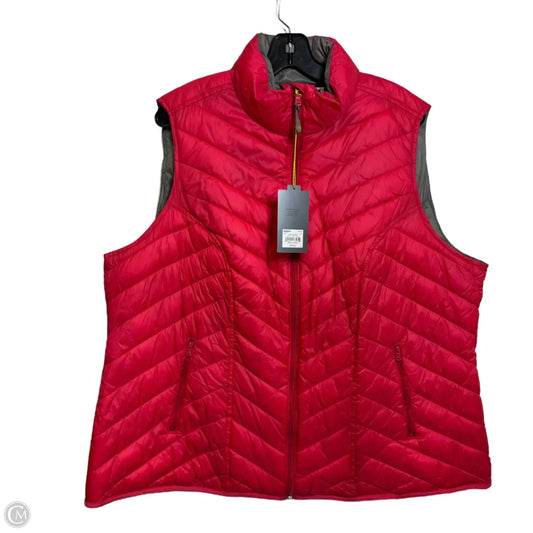 Vest Puffer & Quilted By Tek Gear In Pink, Size: 2x
