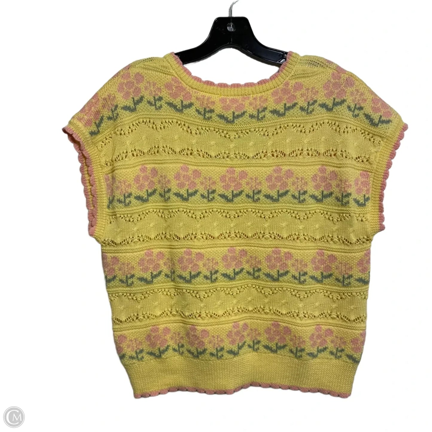 Sweater Short Sleeve By Altard State In Yellow, Size: M