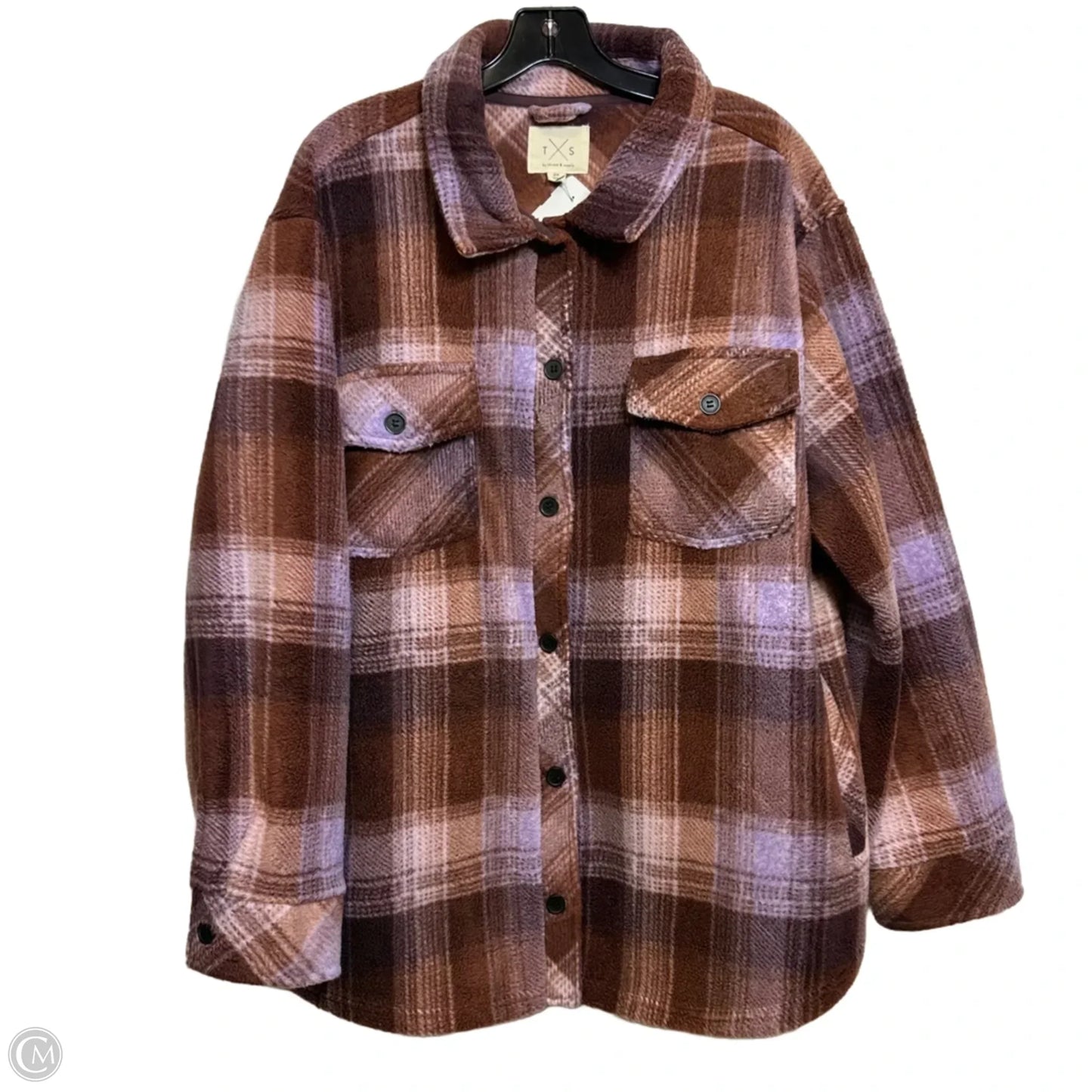 Jacket Shirt By Thread And Supply In Plaid Pattern, Size: 2x