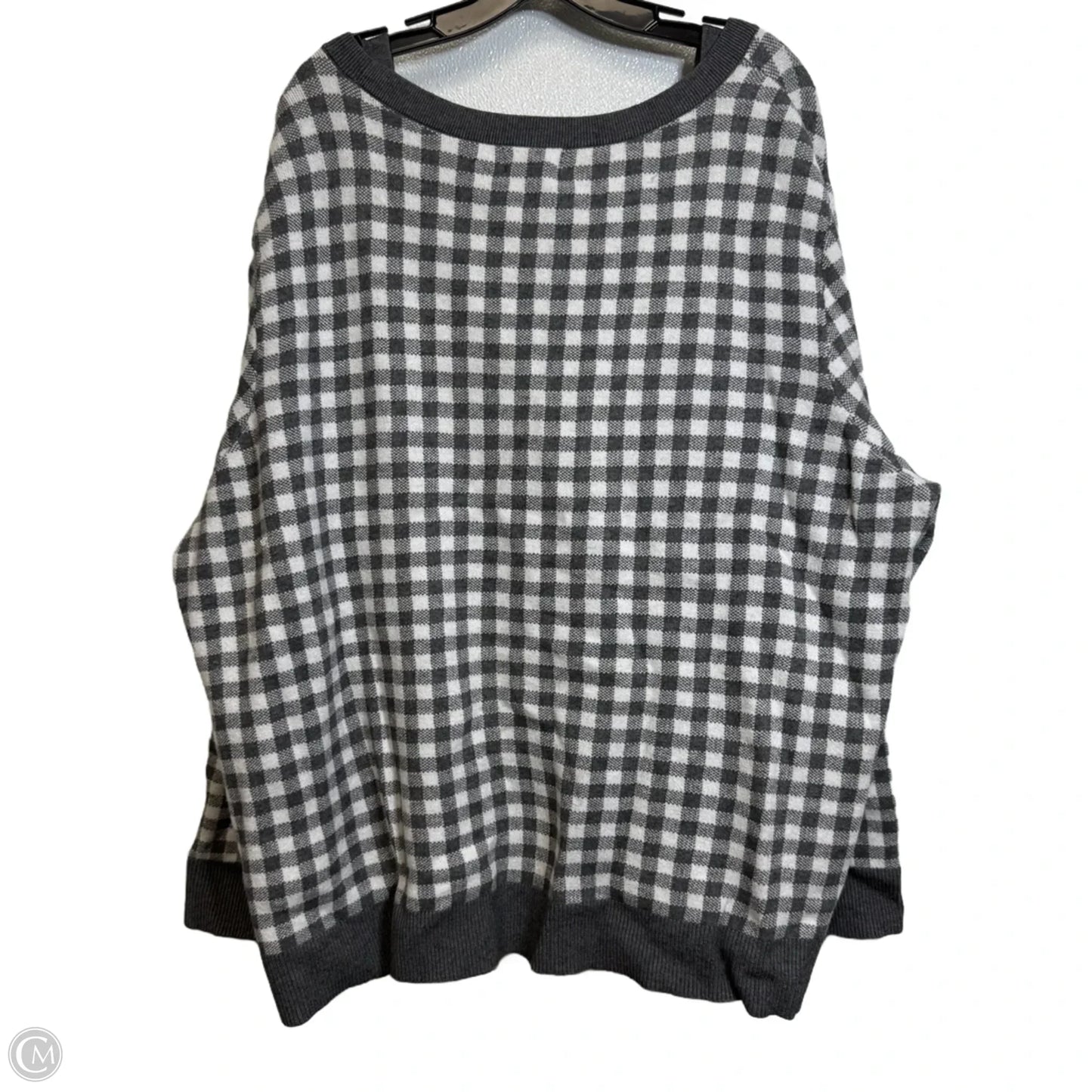 Sweater 2pc By Clothes Mentor In Checkered Pattern, Size: 5x
