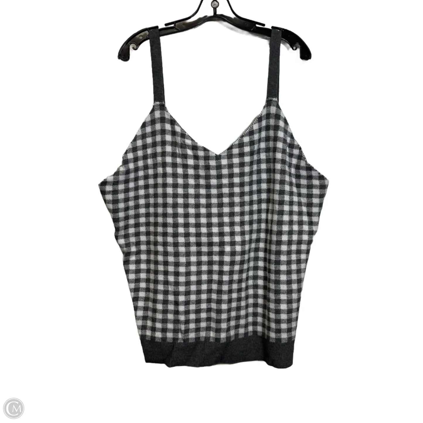 Sweater 2pc By Clothes Mentor In Checkered Pattern, Size: 5x