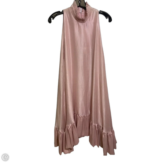 Dress Casual Midi By Saks Fifth Avenue In Pink, Size: L