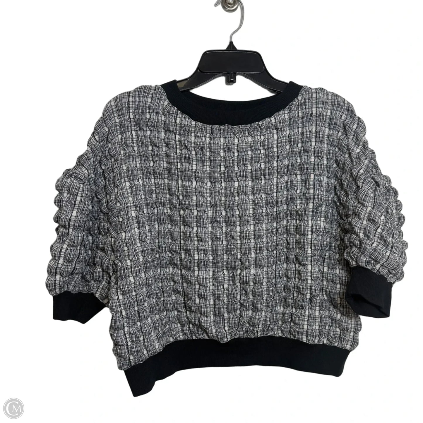 Top Short Sleeve By Maeve In Black & White, Size: S