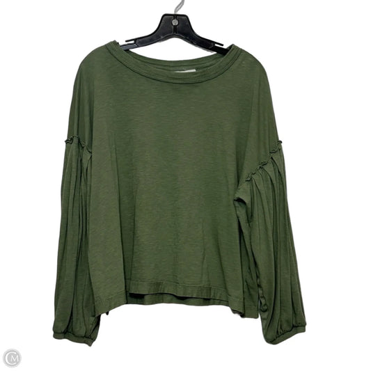 Top Long Sleeve By Aerie In Green, Size: S