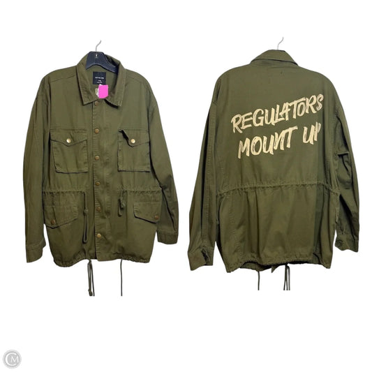Jacket Denim By Active Usa In Green, Size: L