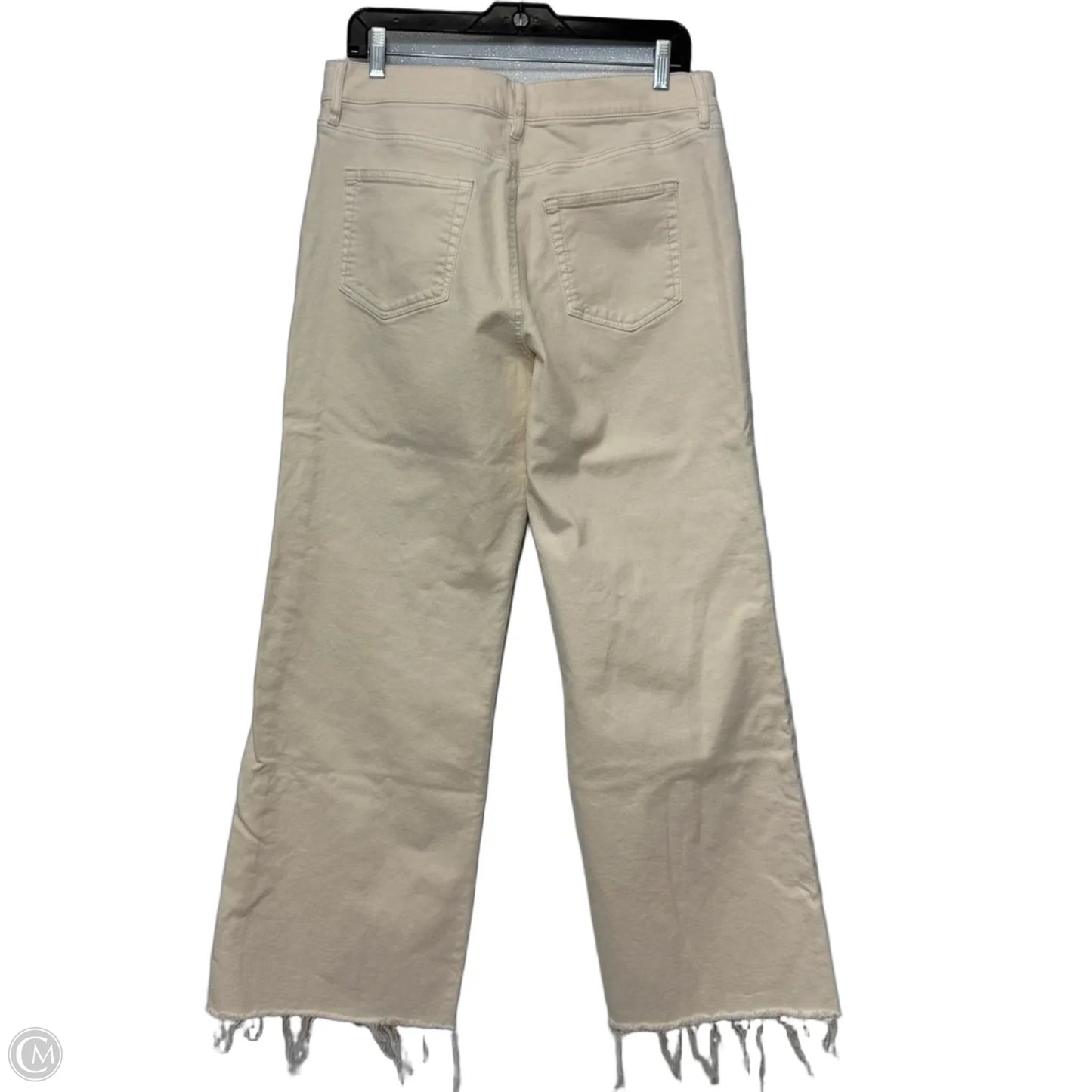 Jeans mid rise Wide Leg By Loft In Ivory, Size: 10