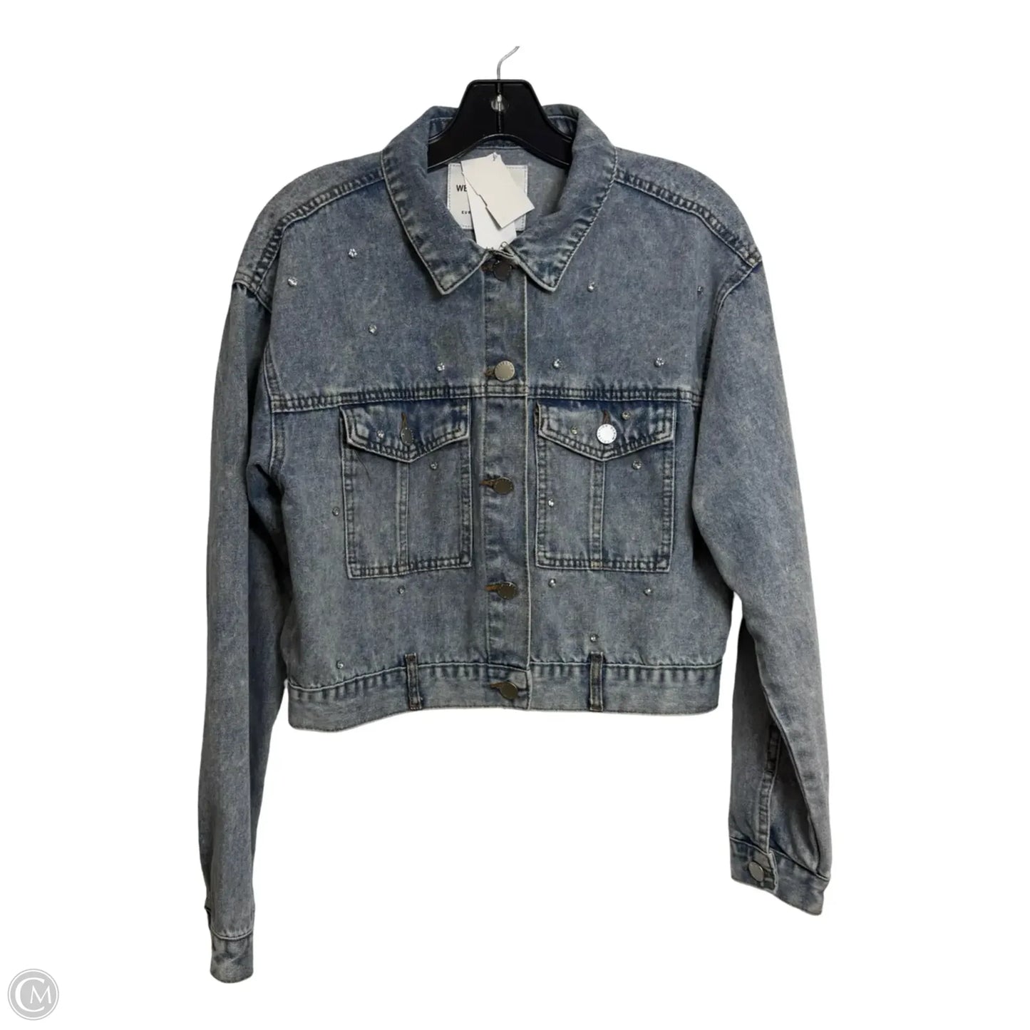 Jacket Denim By Ci Sono In Blue Denim, Size: L