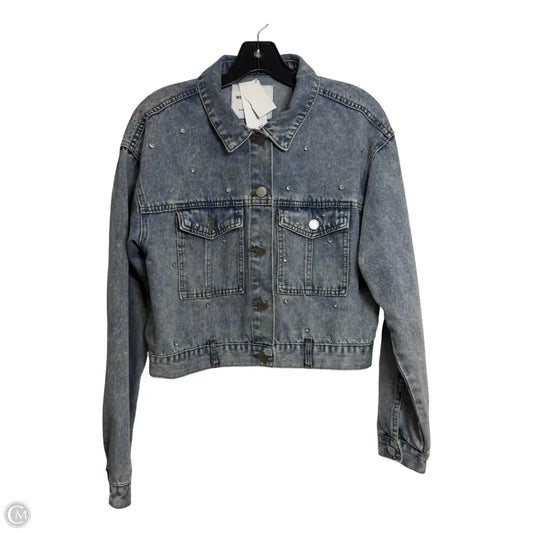 Jacket Denim By Ci Sono In Blue Denim, Size: L