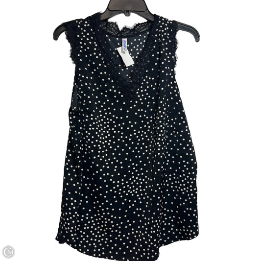 Top Sleeveless By Clothes Mentor In Polkadot Pattern, Size: L