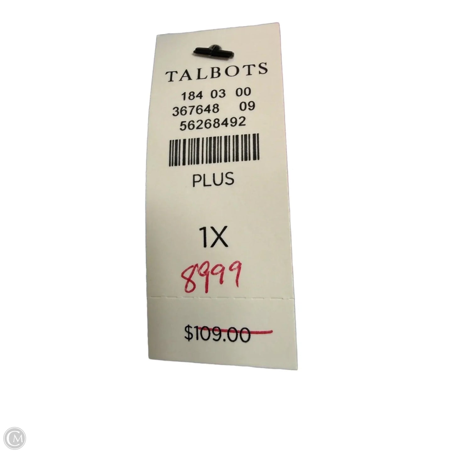 Sweater By Talbots In Blue & White, Size: 1x