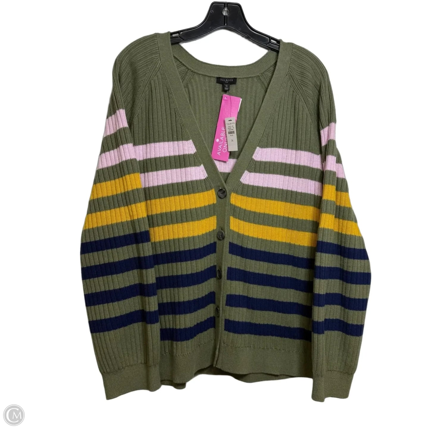 Cardigan By Talbots In Green, Size: 1x