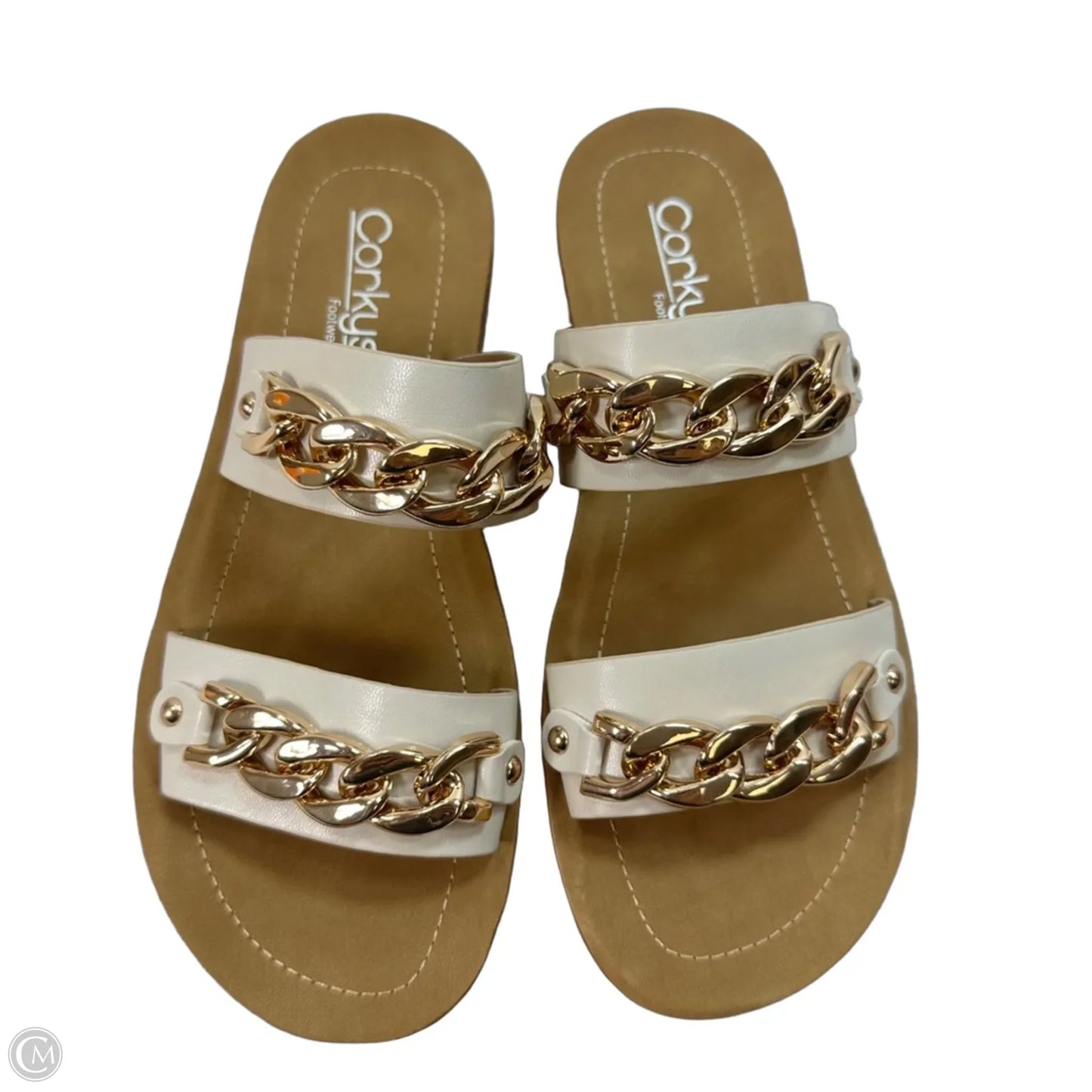 Sandals Flats By Corkys In Ivory, Size: 8