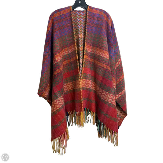 Poncho By Clothes Mentor In Multi-colored, Size: Osfm