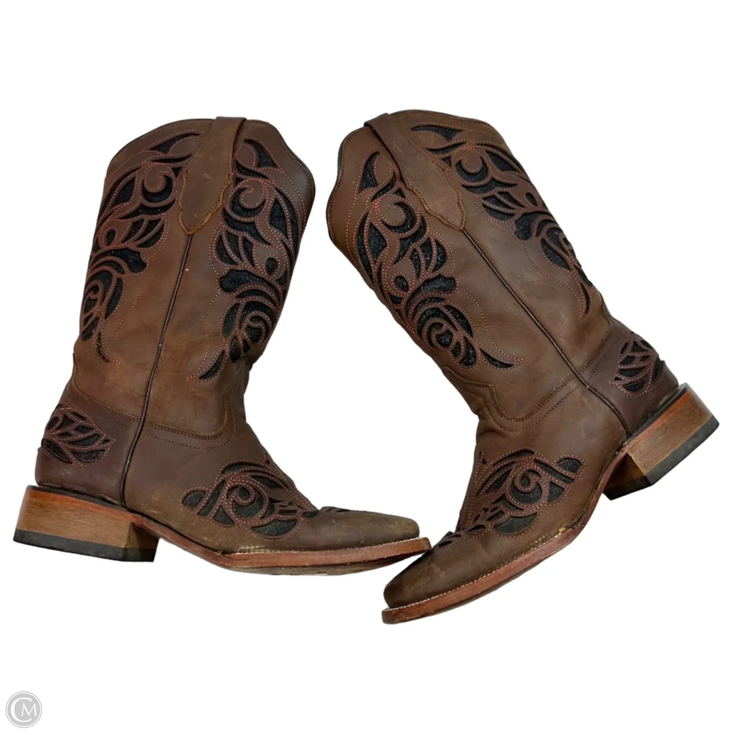 Boots Western By Clothes Mentor In Brown, Size: