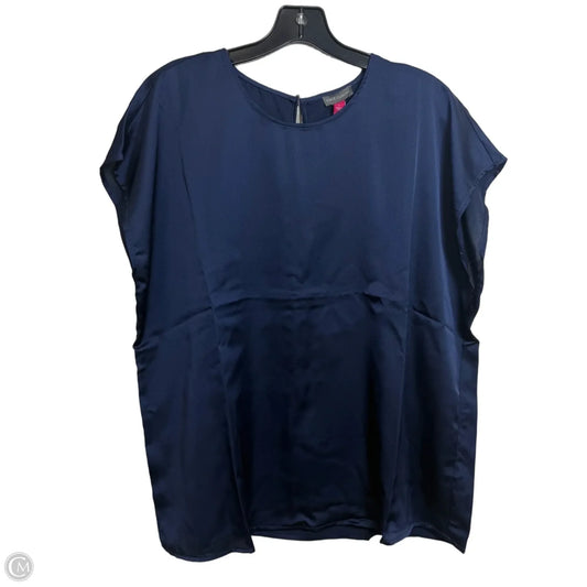 Top Short Sleeve By Vince Camuto In Navy, Size: L