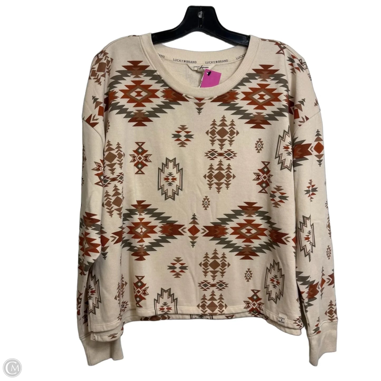 Top Long Sleeve By Lucky Brand In Ivory, Size: Xl