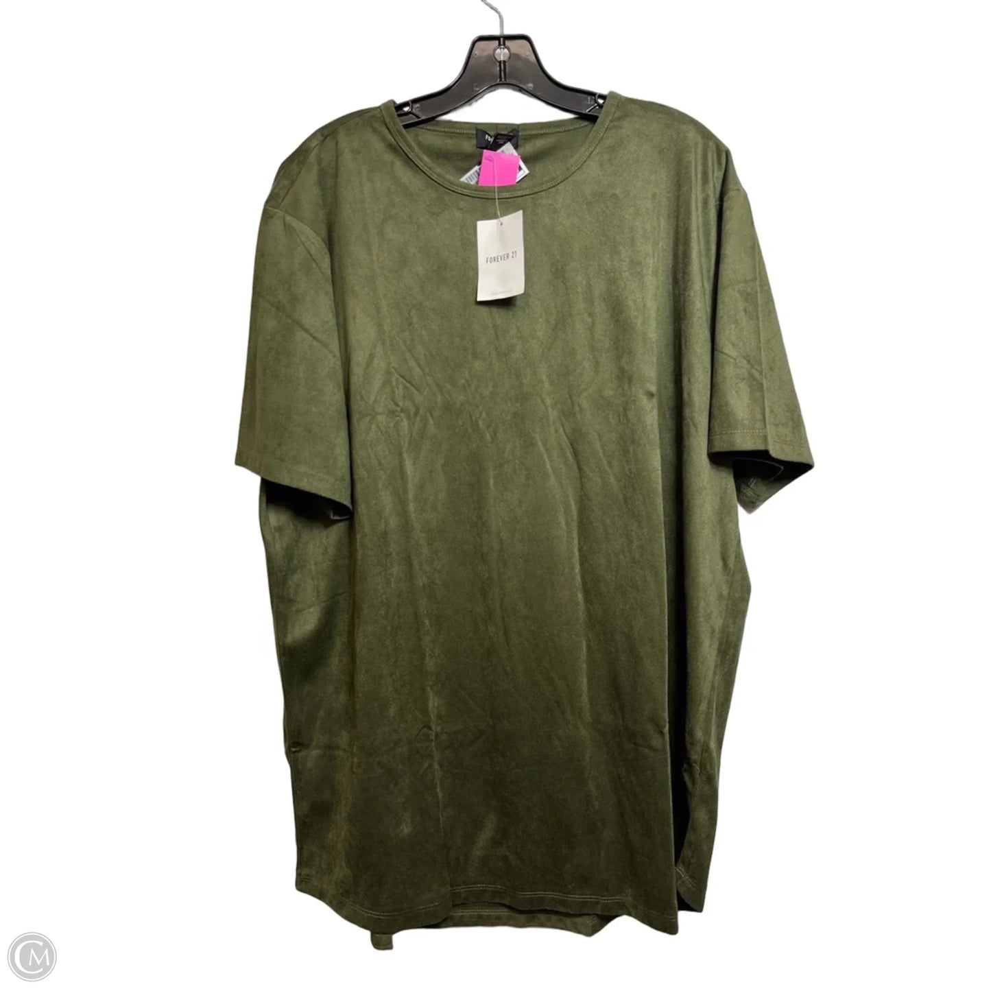 Top Short Sleeve By Forever 21 In Green, Size: Xxl