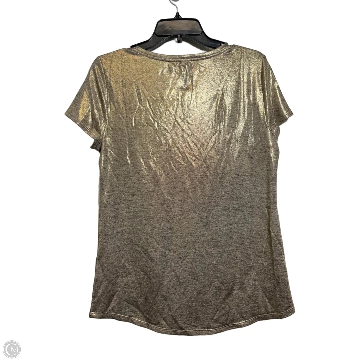 Top Short Sleeve By White House Black Market In Gold, Size: M