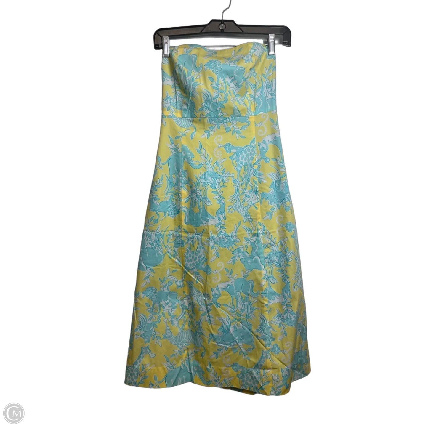 Dress Designer By Lilly Pulitzer In Blue & Yellow, Size: 6