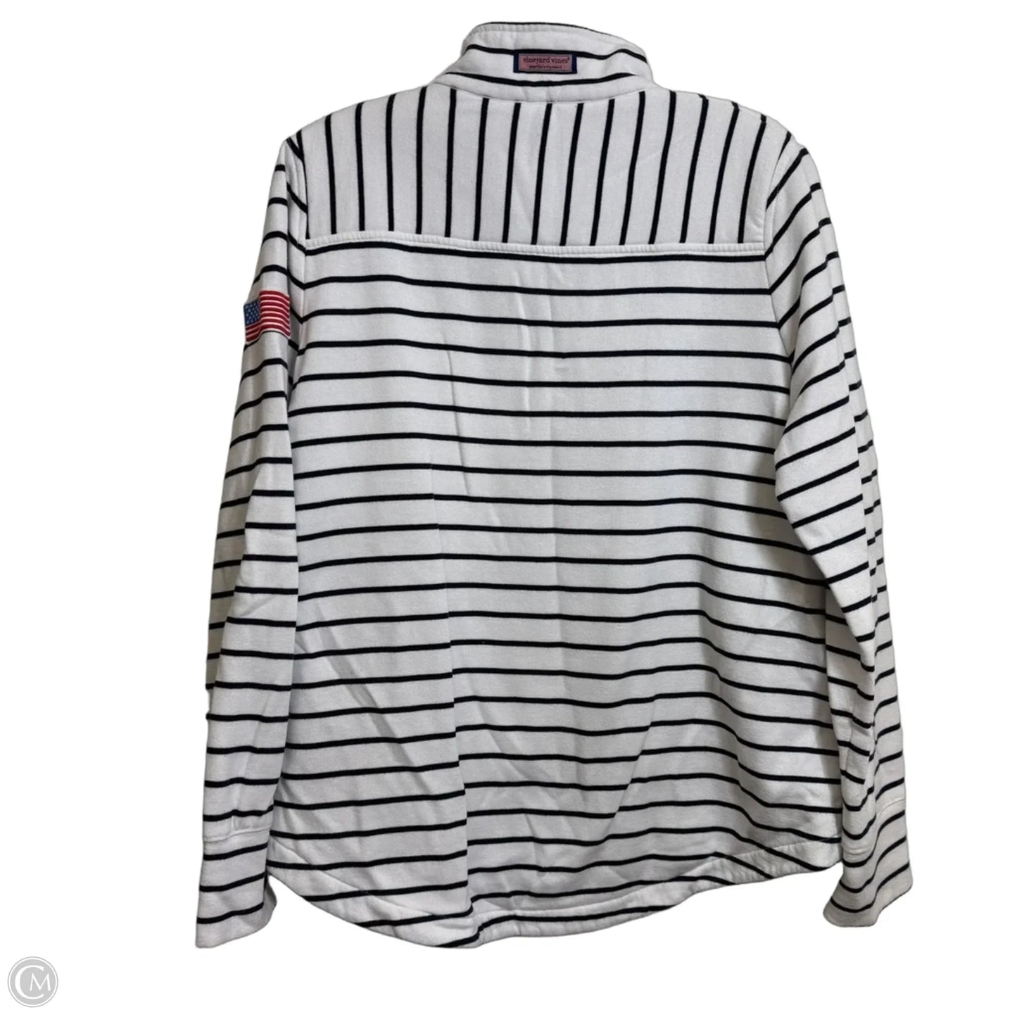 Sweatshirt Collar By Vineyard Vines In White, Size: L