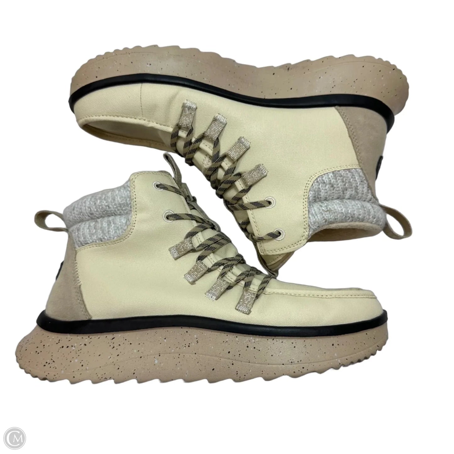 Boots Ankle Flats By Hey Dude In Ivory, Size: 8
