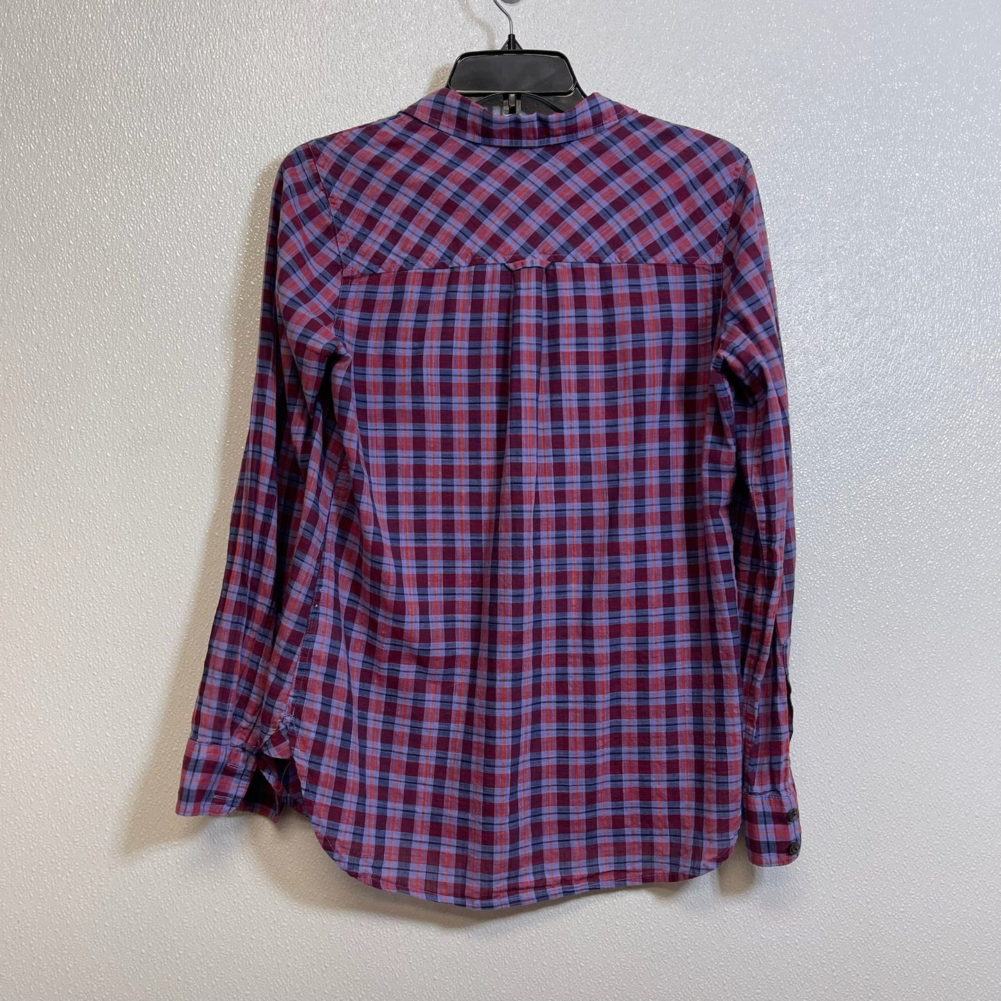 Top Long Sleeve By J Crew O In Plaid, Size: 2