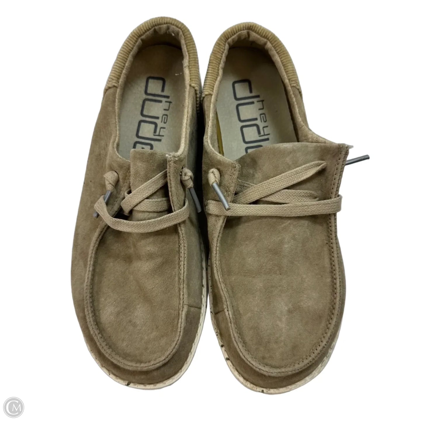 Shoes Flats By Hey Dude In Beige, Size: 6