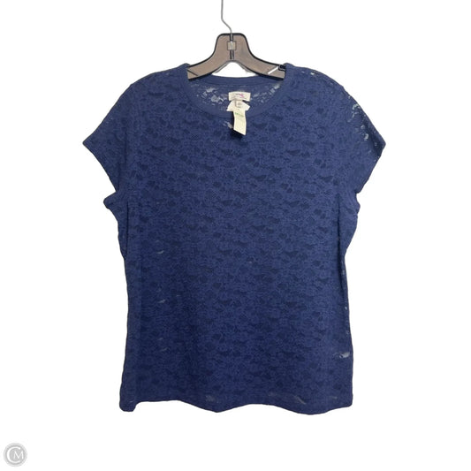 Top Short Sleeve By Aerie In Blue, Size: L