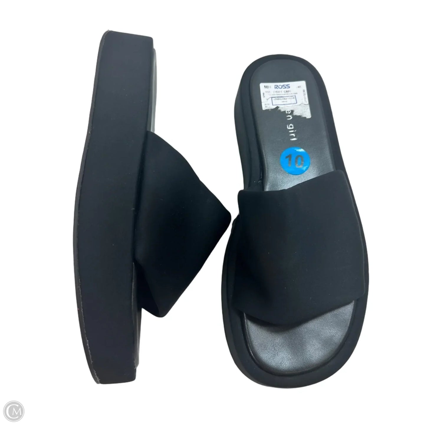 Sandals Heels Platform By Madden Girl In Black, Size: 10