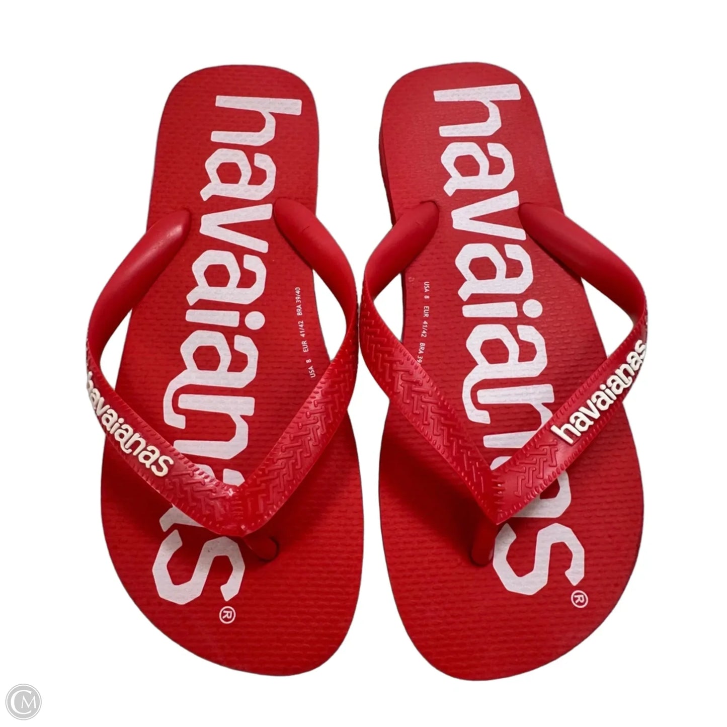 Sandals Flip Flops By Havaianas In Red, Size: 41/42