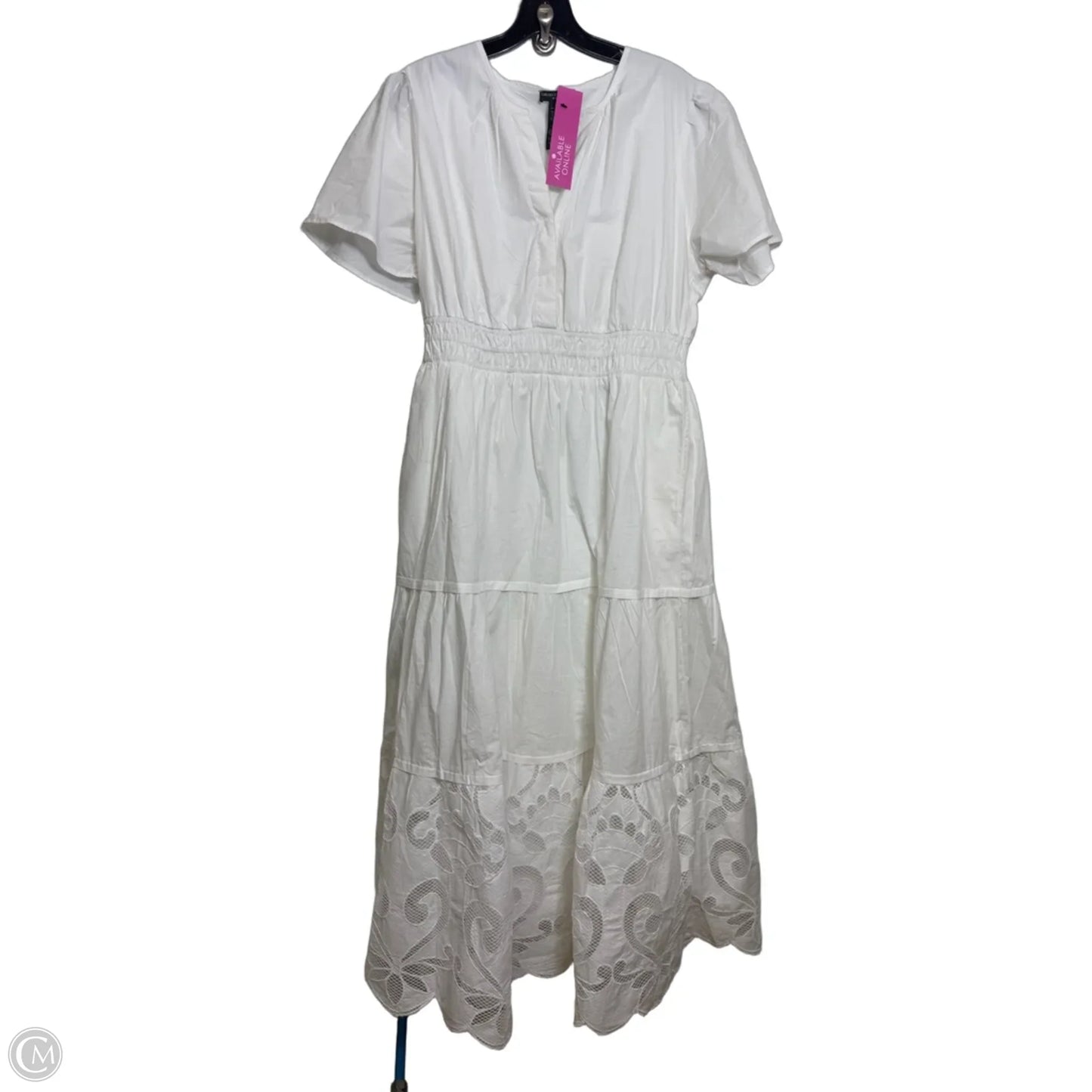 Dress Casual Maxi By Chelsea And Theodore In White, Size: L