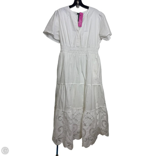 Dress Casual Maxi By Chelsea And Theodore In White, Size: L