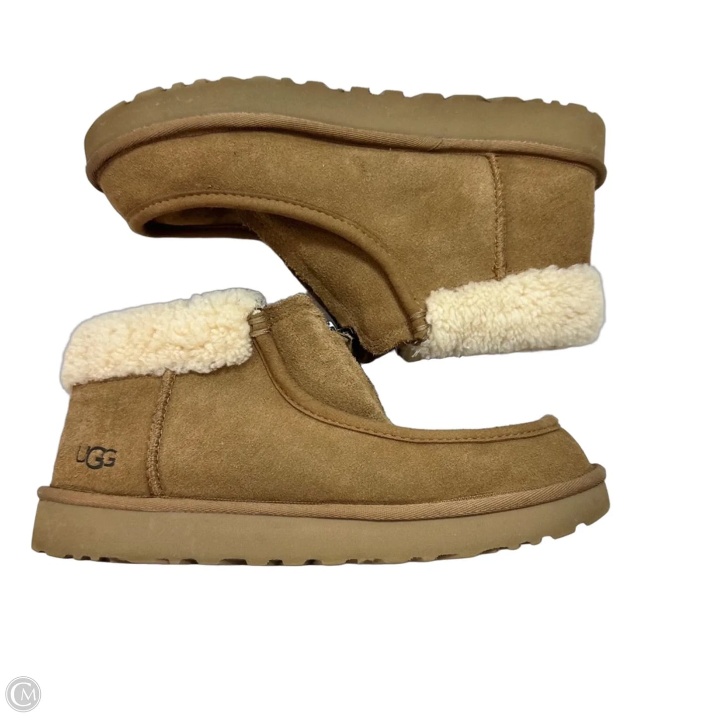 Boots Designer By Ugg In Brown, Size: 9