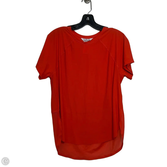 Athletic Top Short Sleeve By Athleta In Orange, Size: M