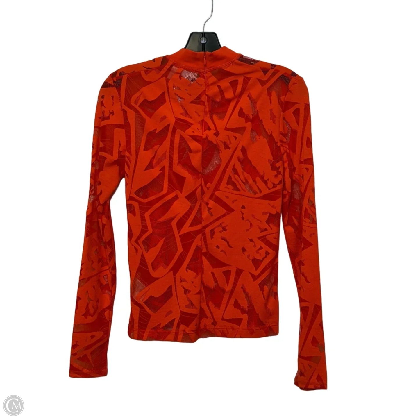 Top Long Sleeve By H&m In Orange, Size: S