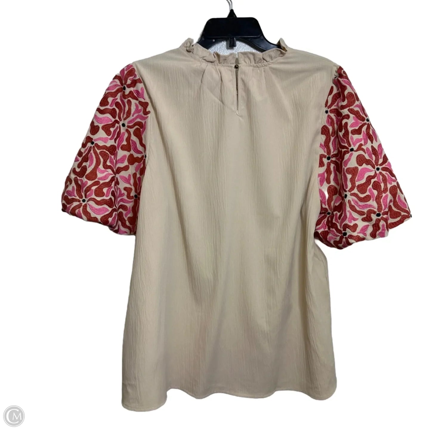 Top Short Sleeve By Entro In Tan, Size: Xl