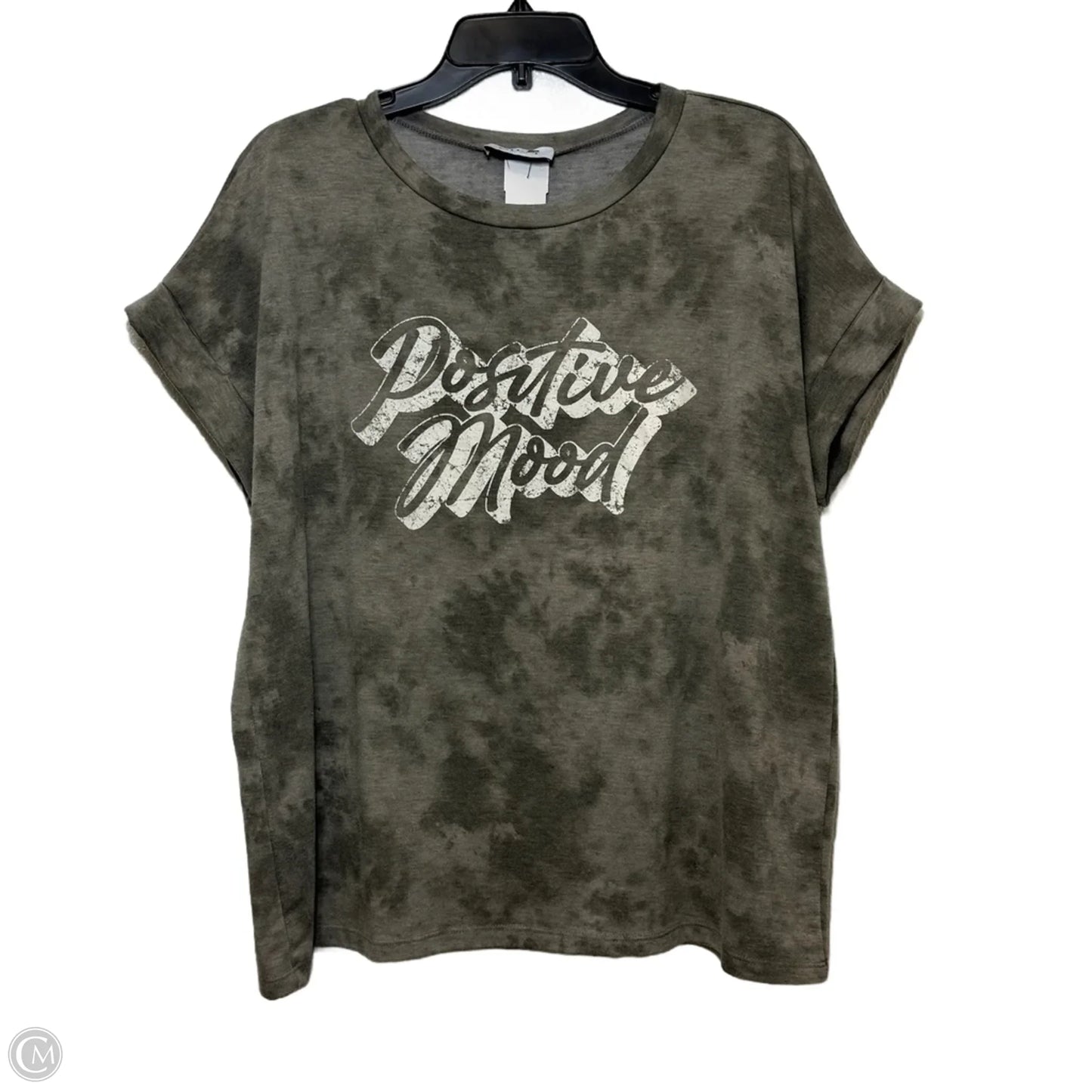 Top Short Sleeve By Gilli In Grey, Size: L