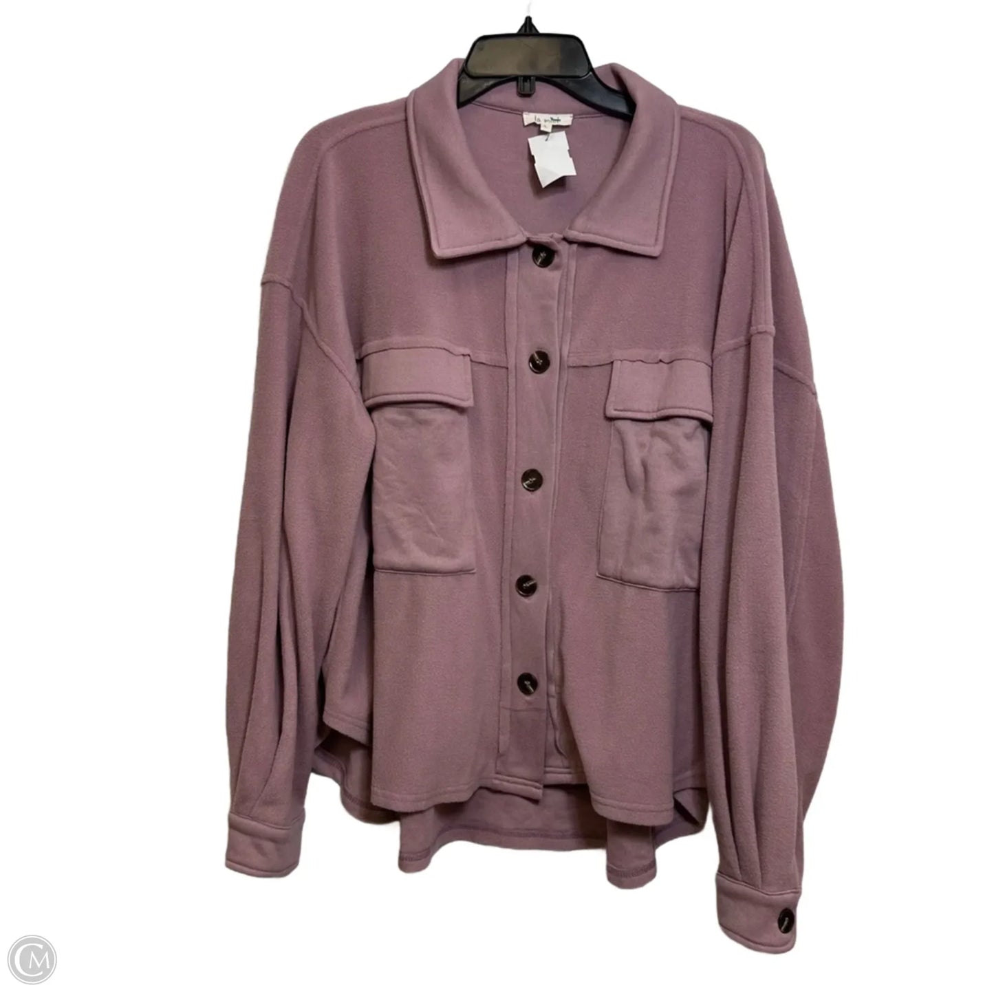 Jacket Shirt By La Miel In Pink, Size: L