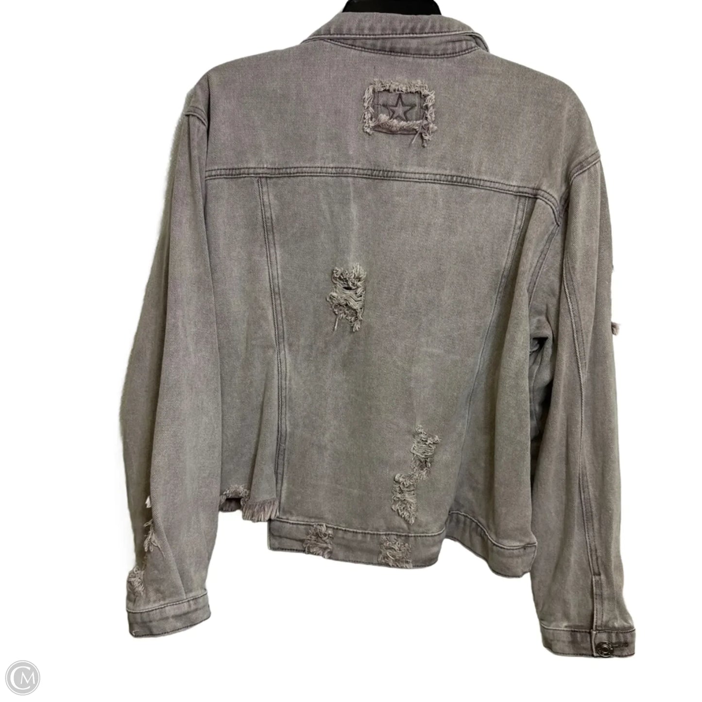 Jacket Denim By Pol In Brown, Size: L