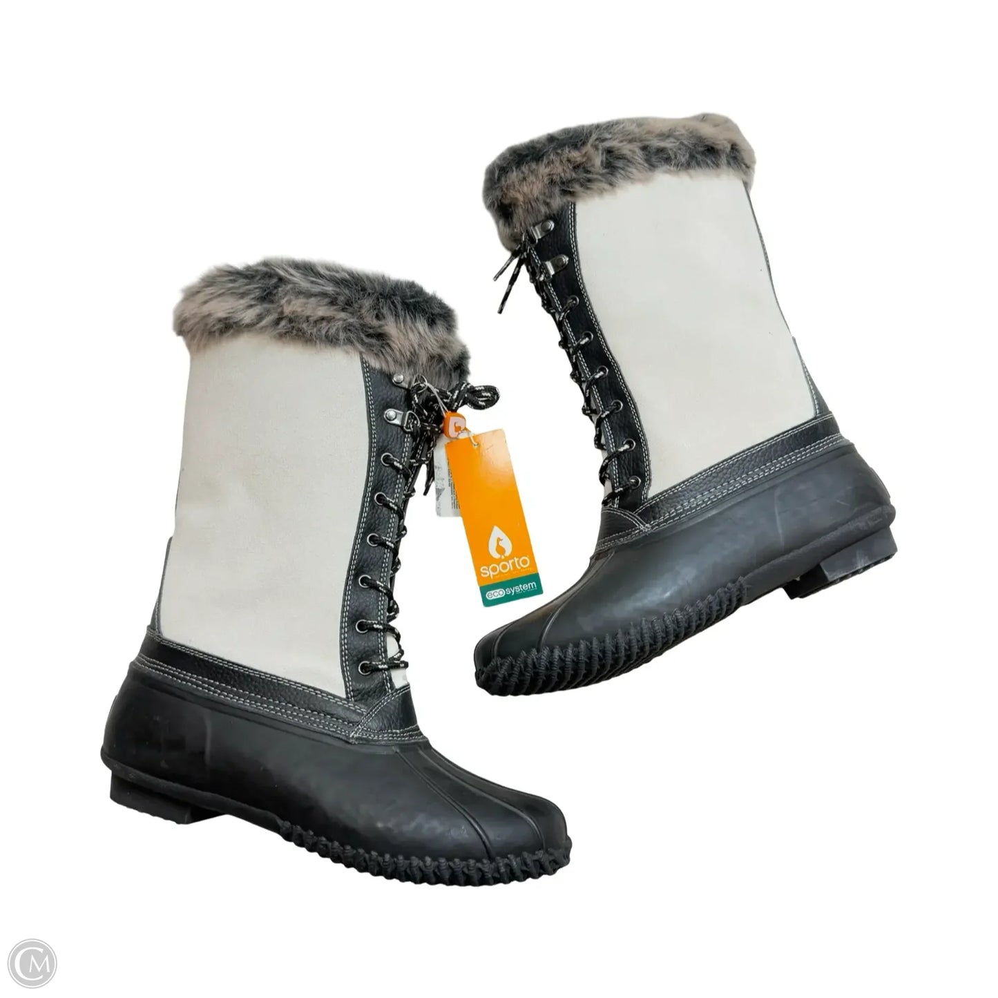 Boots Snow By Sporto In Black & Grey, Size: 10