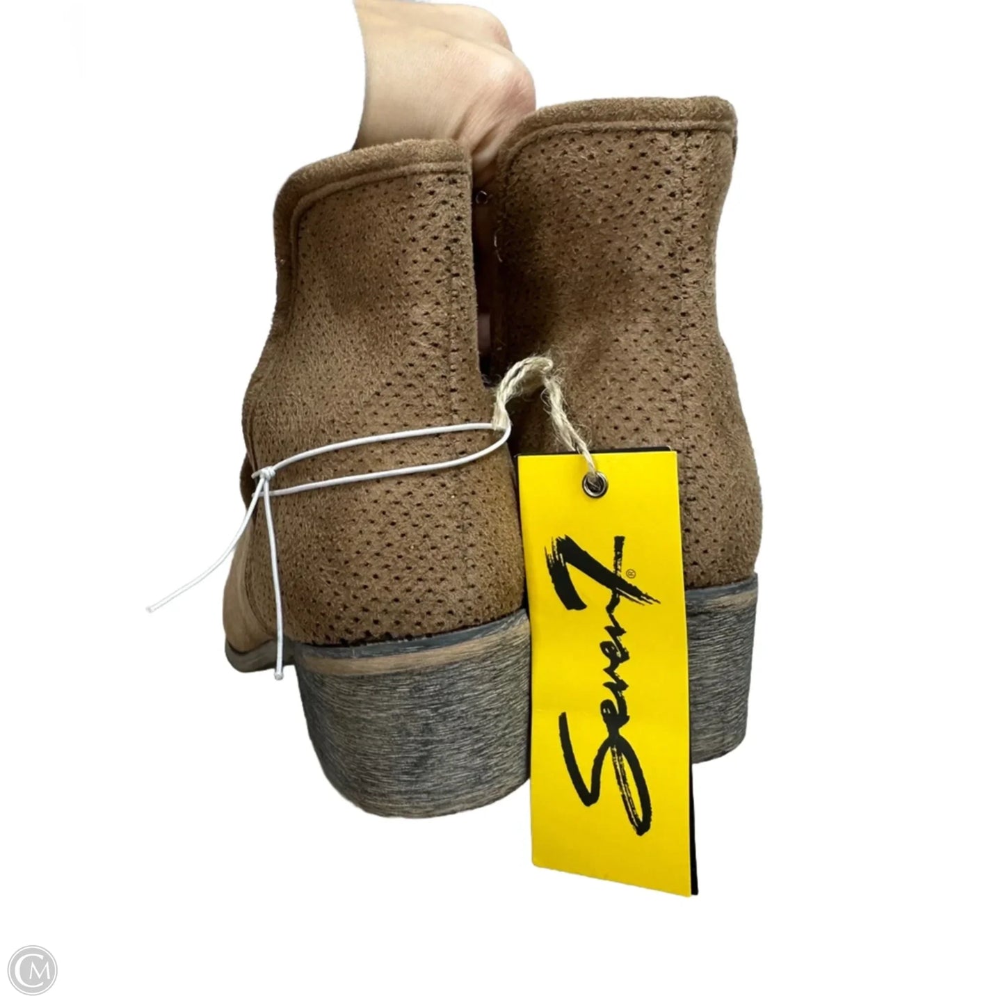 Boots Ankle Flats By Seven 7 In Brown, Size: 9