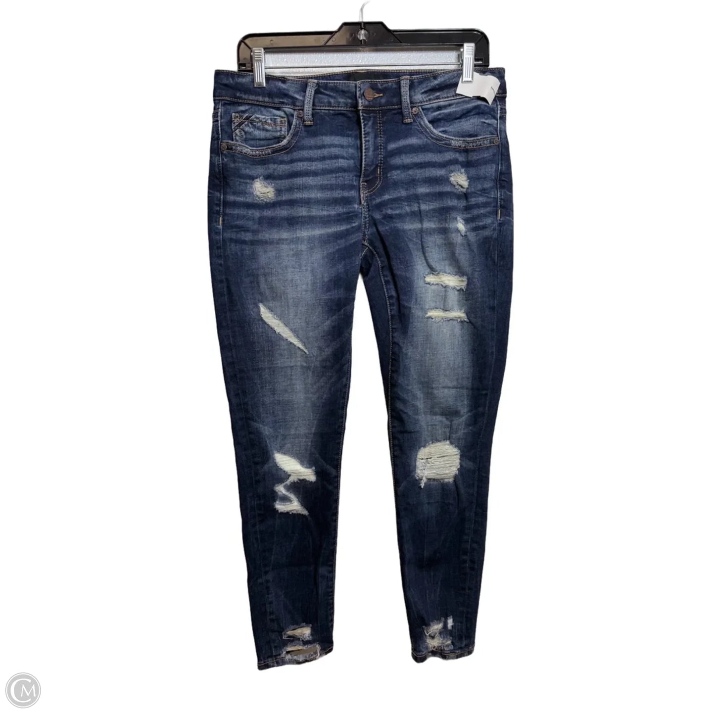 Jeans Cropped By Buckle Black In Blue, Size: 8