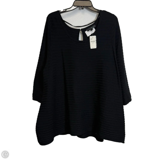 Top 3/4 Sleeve By Lane Bryant In Black, Size: 2x