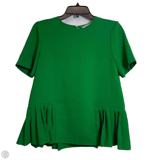Top Short Sleeve By Zara In Green, Size: S