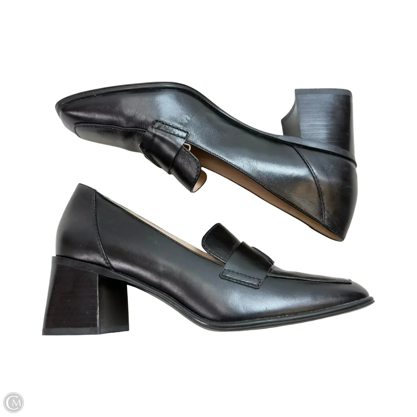 Sandals Heels Block By Clothes Mentor In Black, Size: 8