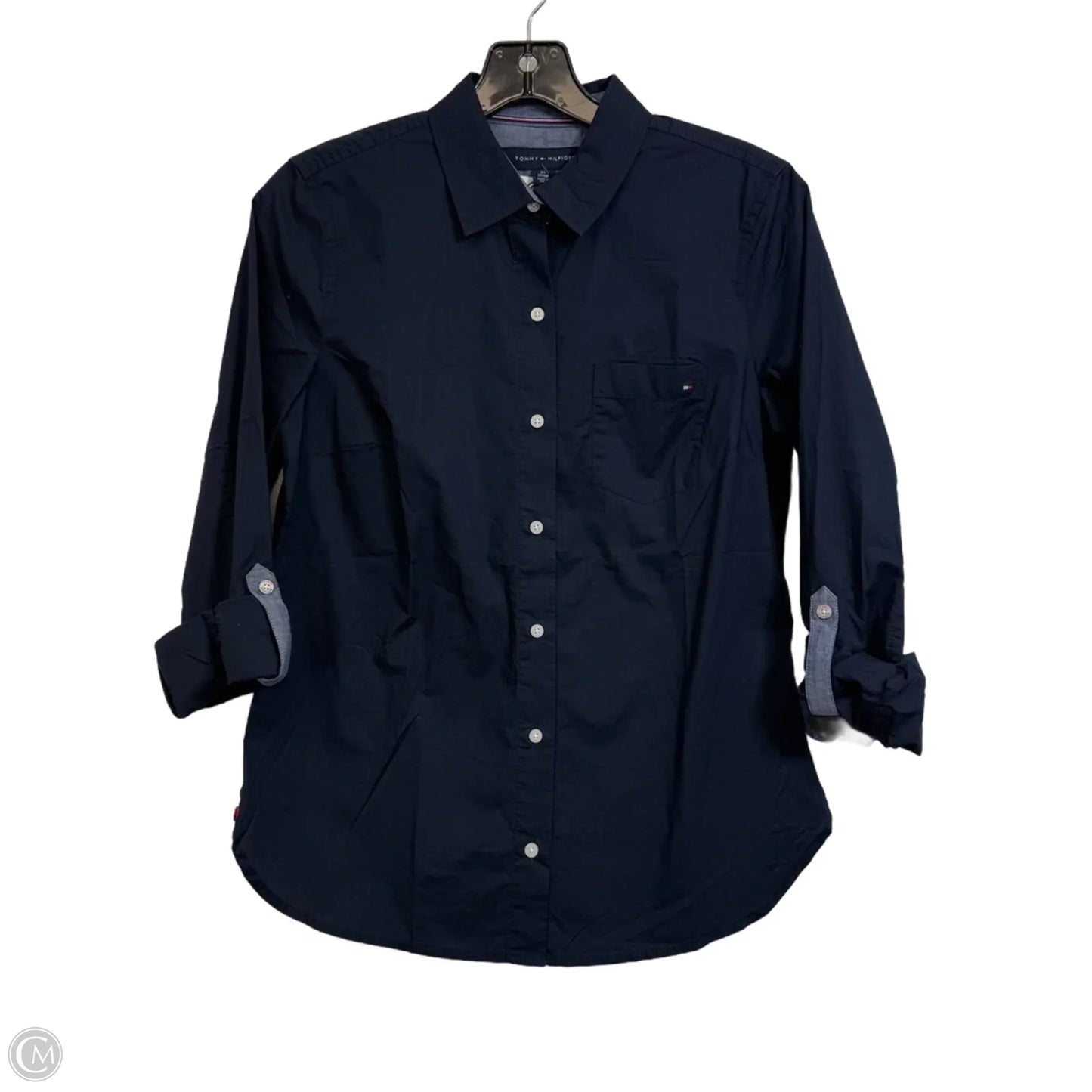 Top Long Sleeve By Tommy Hilfiger In Navy, Size: Xs