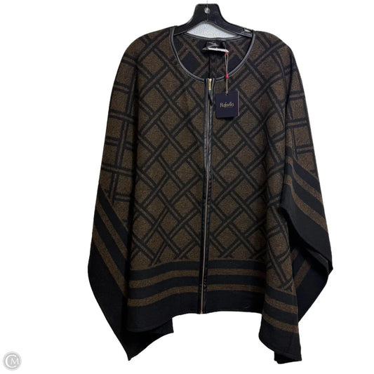 Poncho By Rafaella In Black & Brown, Size: 2x