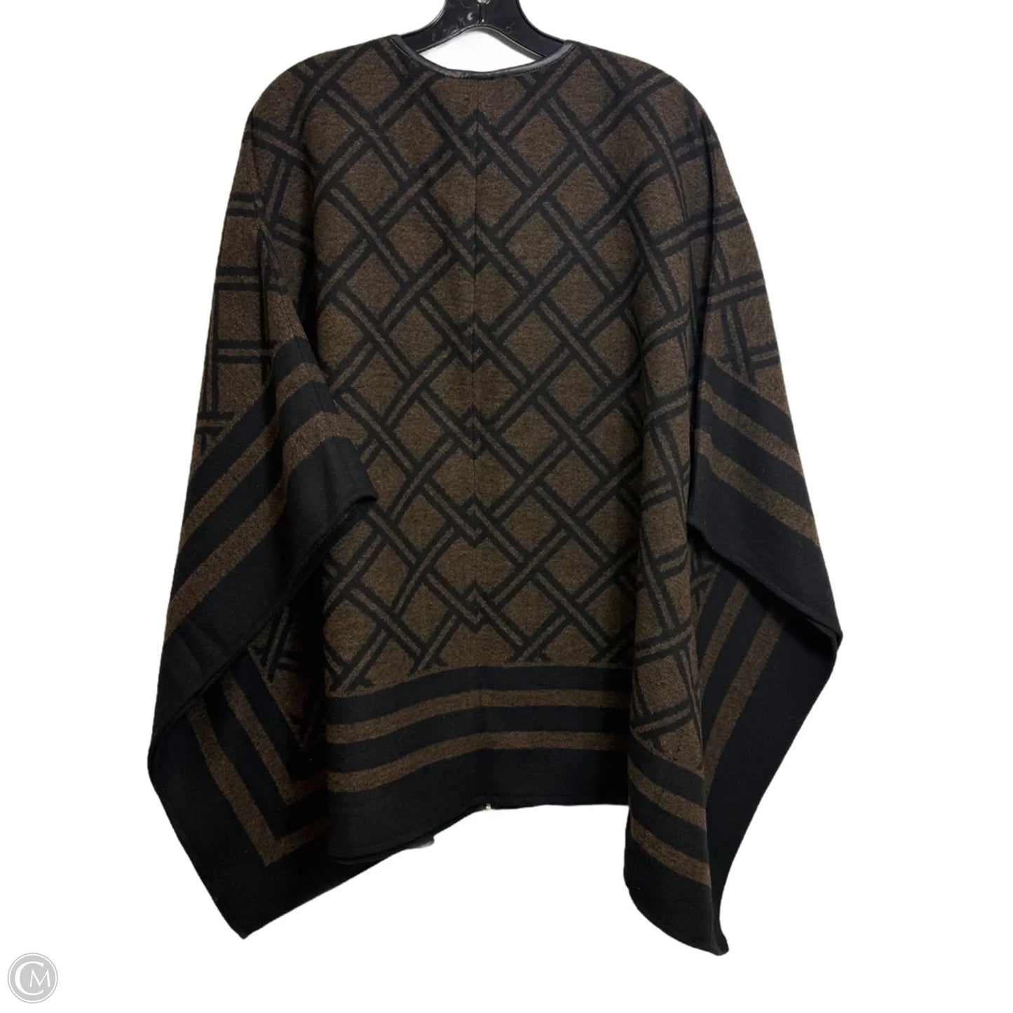 Poncho By Rafaella In Black & Brown, Size: 2x
